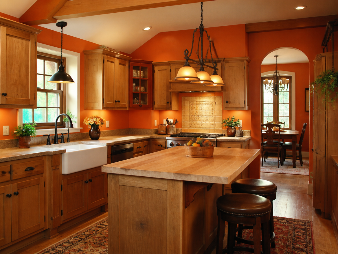 Dapur Country Style Oranye