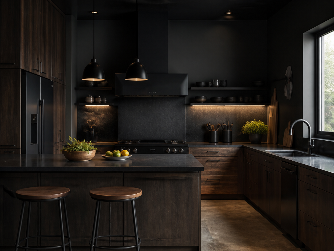 Dapur Industrial Hitam