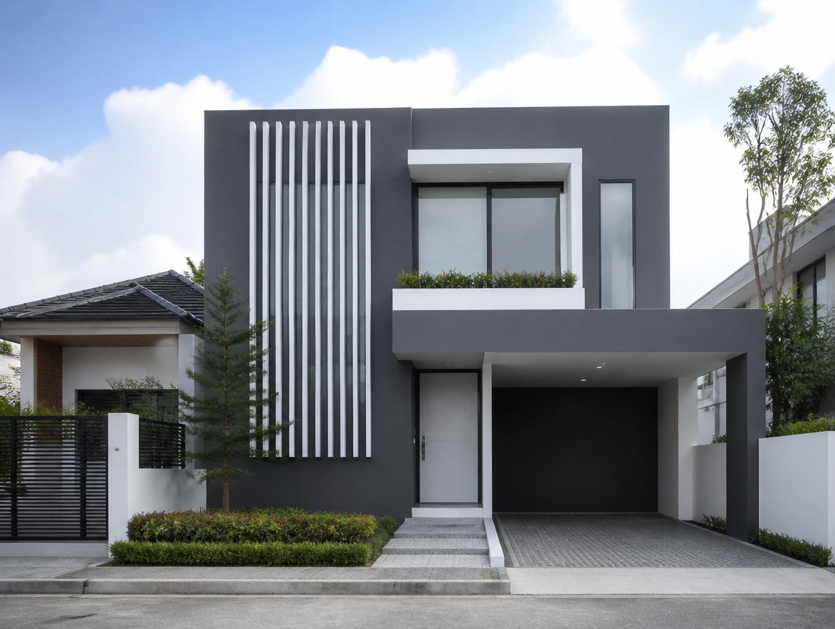Fasad Geometris Modern