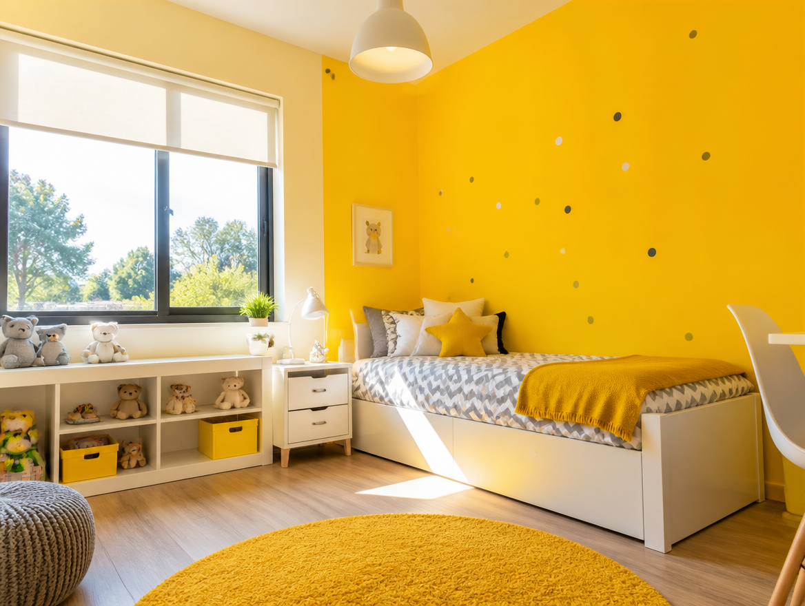 Kamar Tidur Anak Ceria Kuning