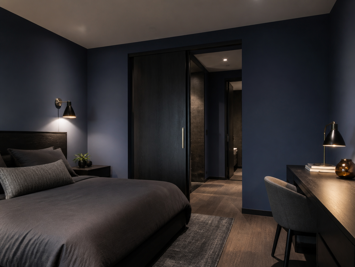 Kamar Tidur Maskulin Gelap