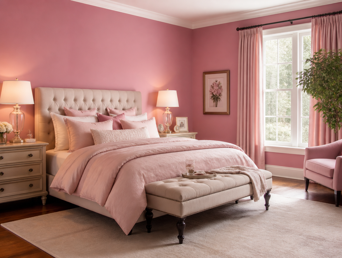 Kamar Tidur Romantis Pink